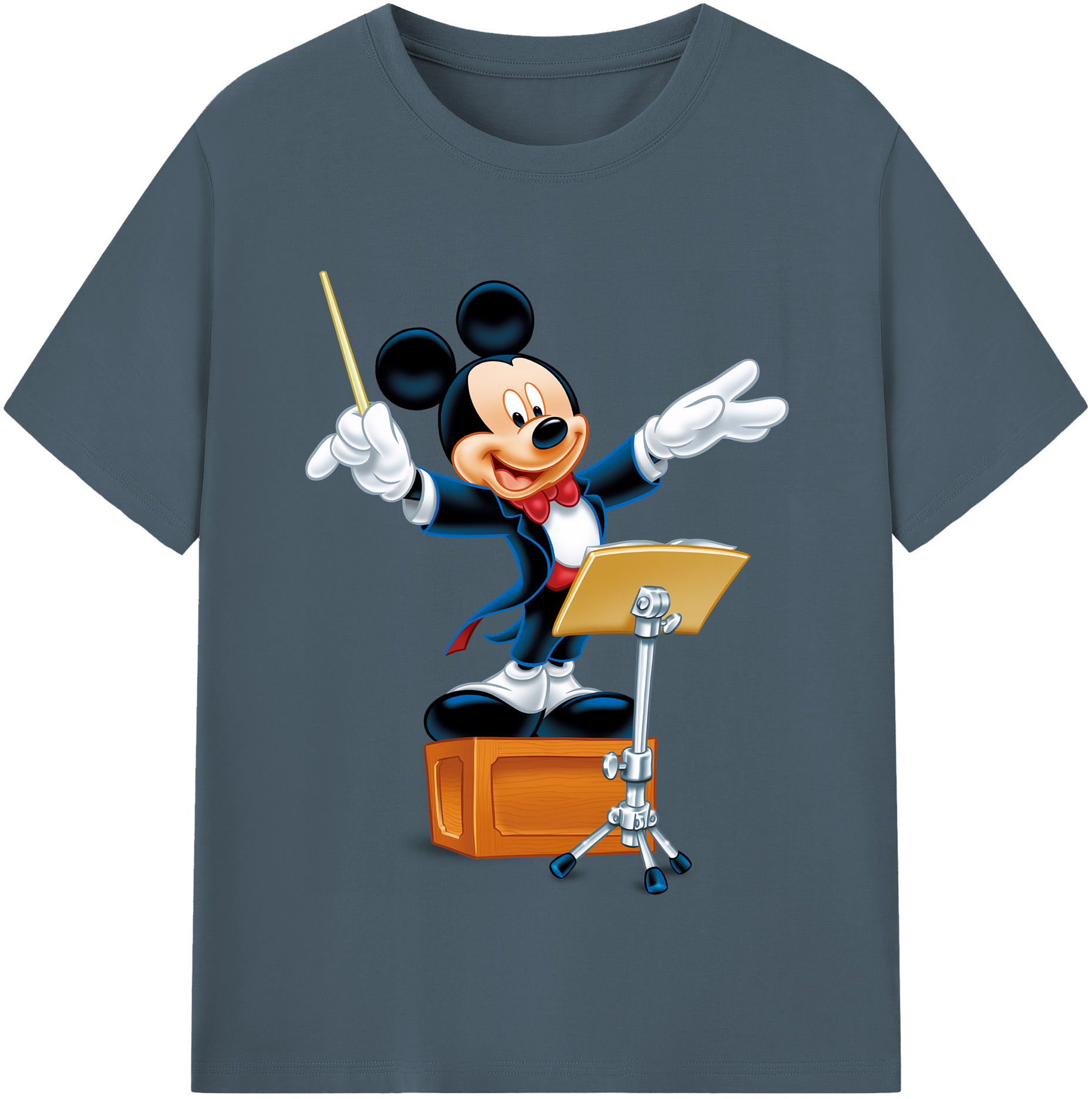 （画像用） ミッキーマウス Mickey Mouse 綿100％半袖Tシャツ（フロントプリント）